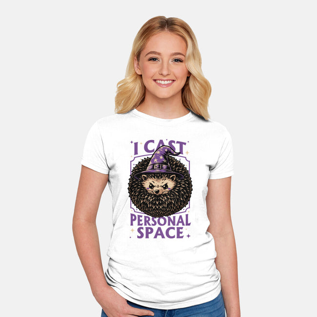 Hedgehog Wizard Magic-Womens-Fitted-Tee-Studio Mootant