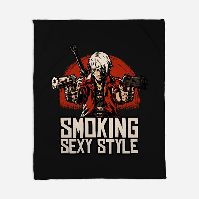 Devil Hunter Western-None-Fleece-Blanket-Studio Mootant