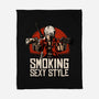 Devil Hunter Western-None-Fleece-Blanket-Studio Mootant