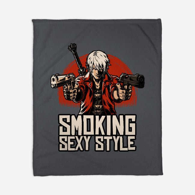 Devil Hunter Western-None-Fleece-Blanket-Studio Mootant