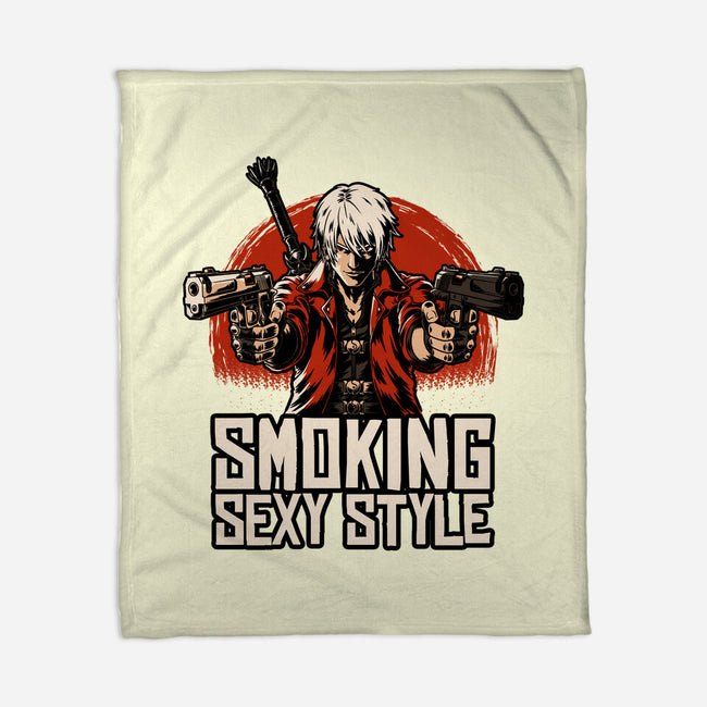 Devil Hunter Western-None-Fleece-Blanket-Studio Mootant