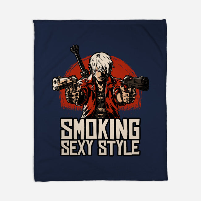 Devil Hunter Western-None-Fleece-Blanket-Studio Mootant