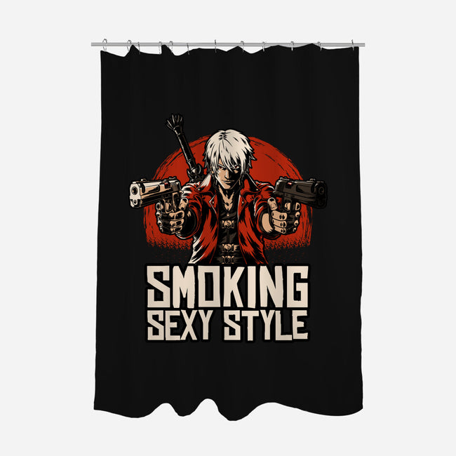 Devil Hunter Western-None-Polyester-Shower Curtain-Studio Mootant