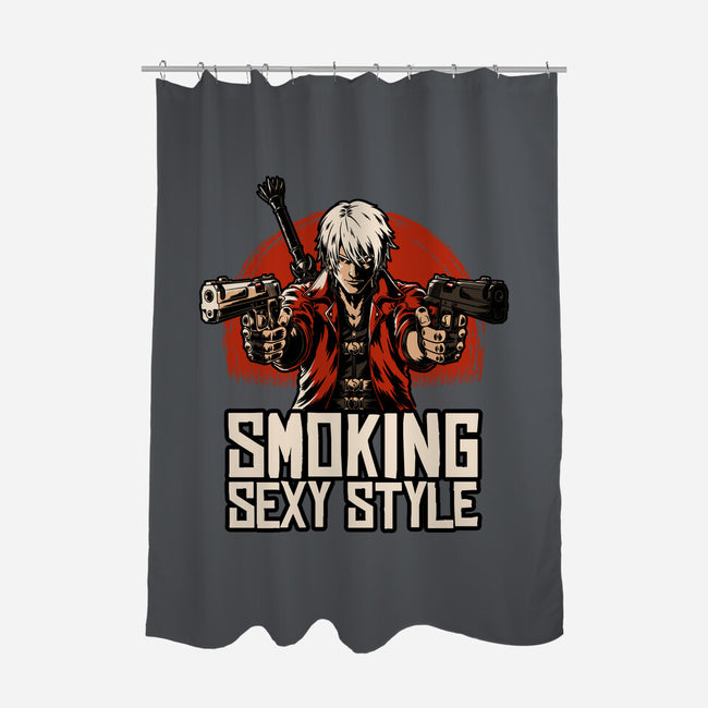 Devil Hunter Western-None-Polyester-Shower Curtain-Studio Mootant