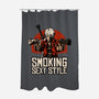Devil Hunter Western-None-Polyester-Shower Curtain-Studio Mootant