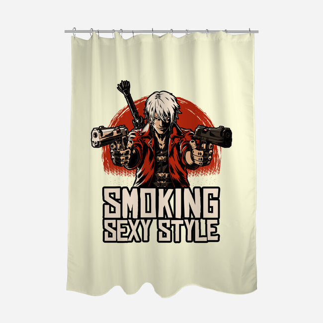 Devil Hunter Western-None-Polyester-Shower Curtain-Studio Mootant