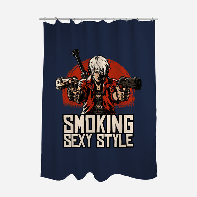 Devil Hunter Western-None-Polyester-Shower Curtain-Studio Mootant