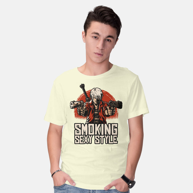 Devil Hunter Western-Mens-Basic-Tee-Studio Mootant
