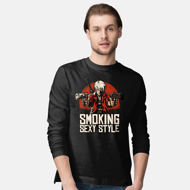 Devil Hunter Western-Mens-Long Sleeved-Tee-Studio Mootant