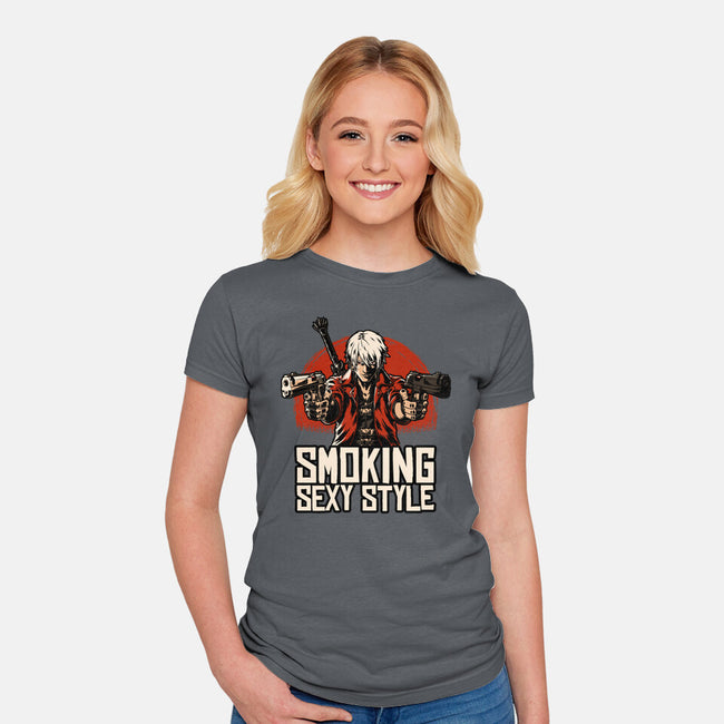 Devil Hunter Western-Womens-Fitted-Tee-Studio Mootant