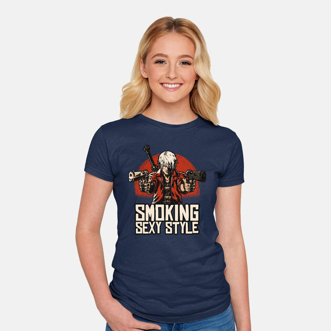 Devil Hunter Western-Womens-Fitted-Tee-Studio Mootant