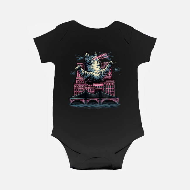 Attack Of The Furry Beast-Baby-Basic-Onesie-glitchygorilla