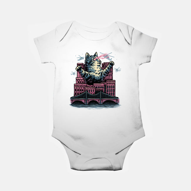 Attack Of The Furry Beast-Baby-Basic-Onesie-glitchygorilla