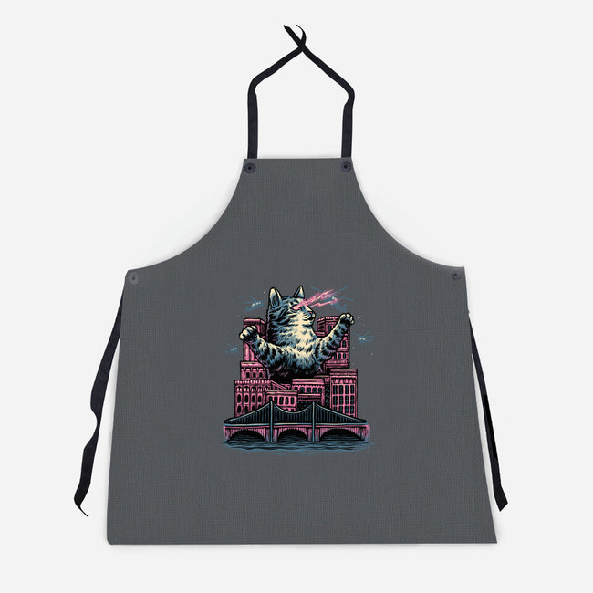 Attack Of The Furry Beast-Unisex-Kitchen-Apron-glitchygorilla