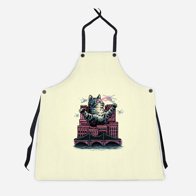Attack Of The Furry Beast-Unisex-Kitchen-Apron-glitchygorilla