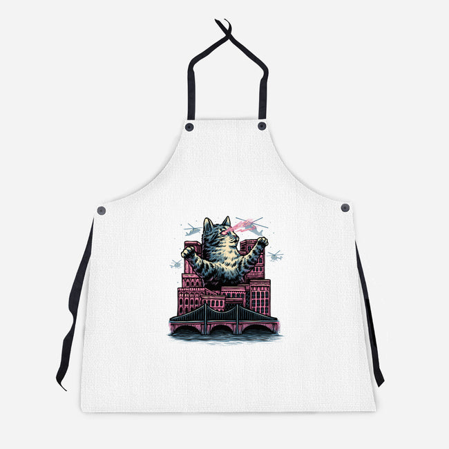 Attack Of The Furry Beast-Unisex-Kitchen-Apron-glitchygorilla