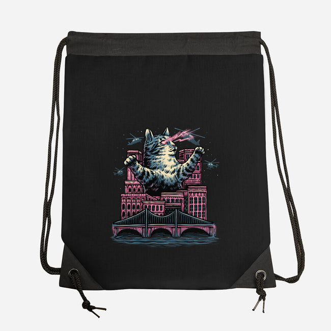 Attack Of The Furry Beast-None-Drawstring-Bag-glitchygorilla