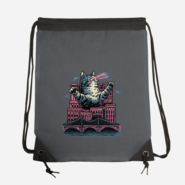 Attack Of The Furry Beast-None-Drawstring-Bag-glitchygorilla