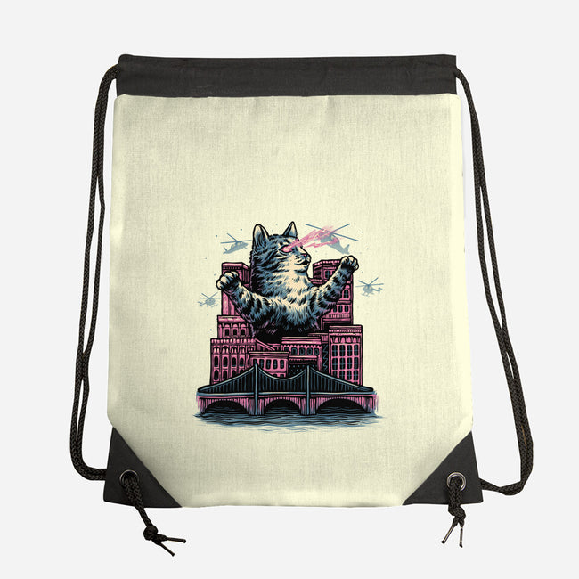 Attack Of The Furry Beast-None-Drawstring-Bag-glitchygorilla