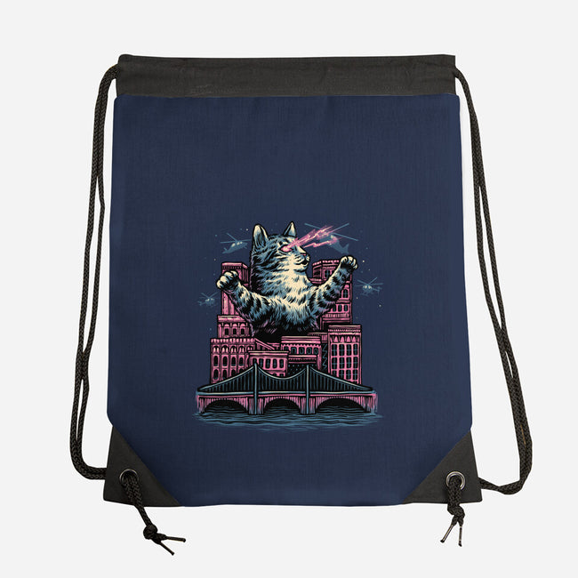 Attack Of The Furry Beast-None-Drawstring-Bag-glitchygorilla