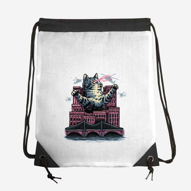 Attack Of The Furry Beast-None-Drawstring-Bag-glitchygorilla