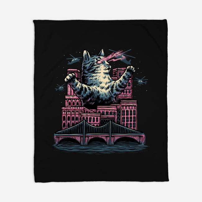 Attack Of The Furry Beast-None-Fleece-Blanket-glitchygorilla