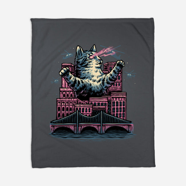 Attack Of The Furry Beast-None-Fleece-Blanket-glitchygorilla