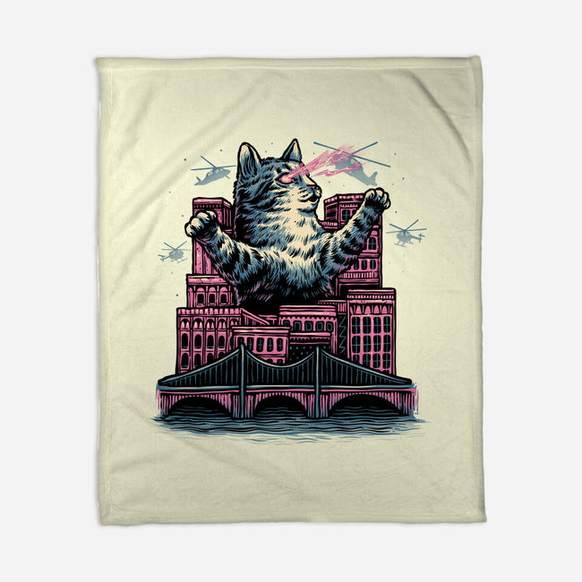 Attack Of The Furry Beast-None-Fleece-Blanket-glitchygorilla