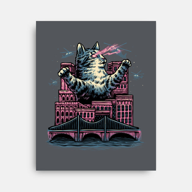 Attack Of The Furry Beast-None-Stretched-Canvas-glitchygorilla