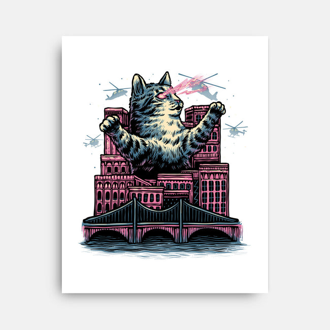 Attack Of The Furry Beast-None-Stretched-Canvas-glitchygorilla