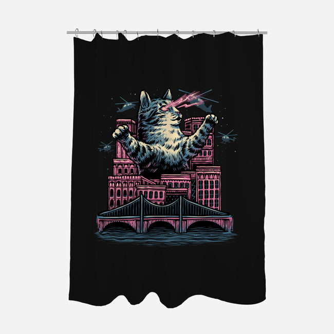 Attack Of The Furry Beast-None-Polyester-Shower Curtain-glitchygorilla
