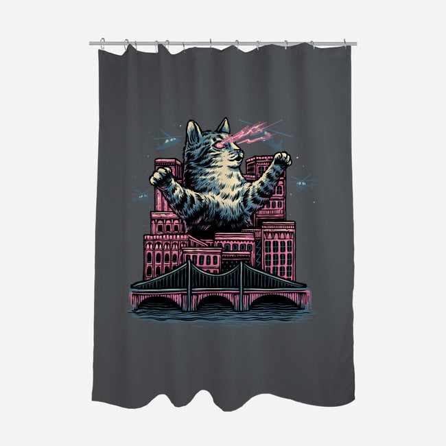 Attack Of The Furry Beast-None-Polyester-Shower Curtain-glitchygorilla