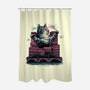Attack Of The Furry Beast-None-Polyester-Shower Curtain-glitchygorilla