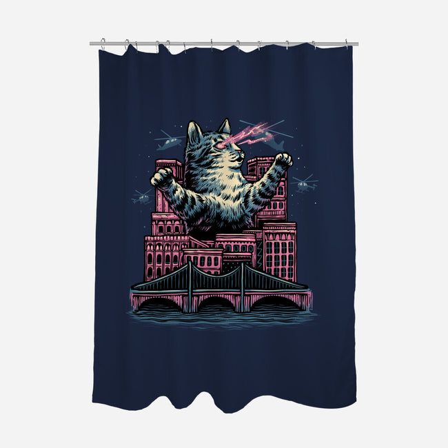 Attack Of The Furry Beast-None-Polyester-Shower Curtain-glitchygorilla