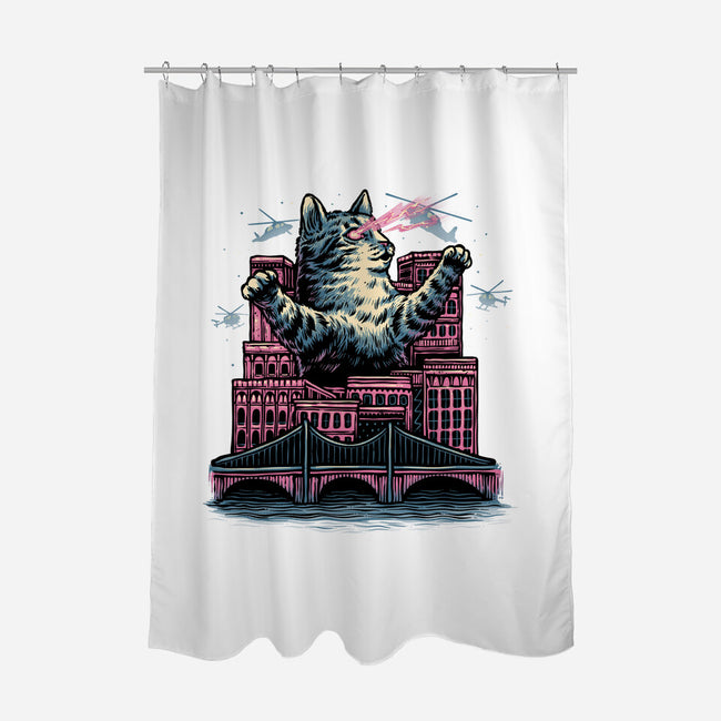 Attack Of The Furry Beast-None-Polyester-Shower Curtain-glitchygorilla