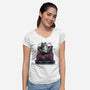 Attack Of The Furry Beast-Womens-V-Neck-Tee-glitchygorilla