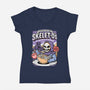 Evildoer's Breakfast-Womens-V-Neck-Tee-P1yu5h