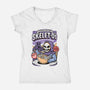 Evildoer's Breakfast-Womens-V-Neck-Tee-P1yu5h