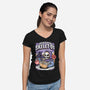 Evildoer's Breakfast-Womens-V-Neck-Tee-P1yu5h