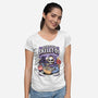 Evildoer's Breakfast-Womens-V-Neck-Tee-P1yu5h