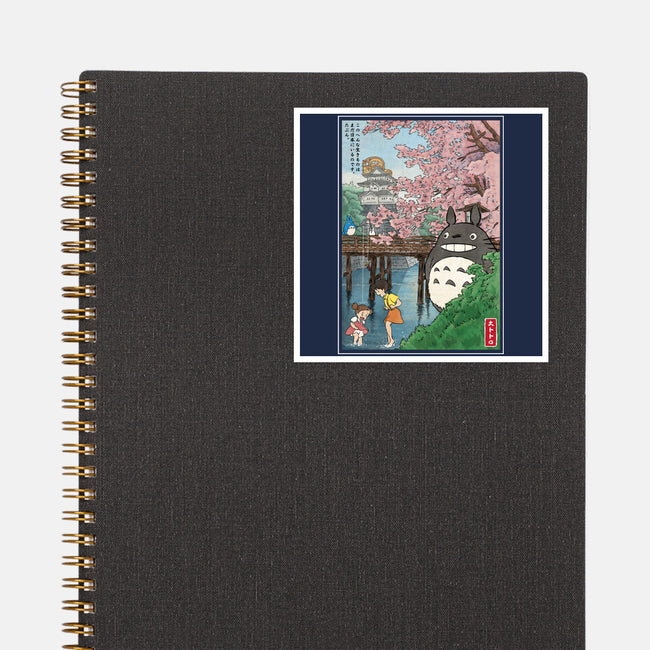 Castles And Cherry Blossoms-None-Glossy-Sticker-DrMonekers