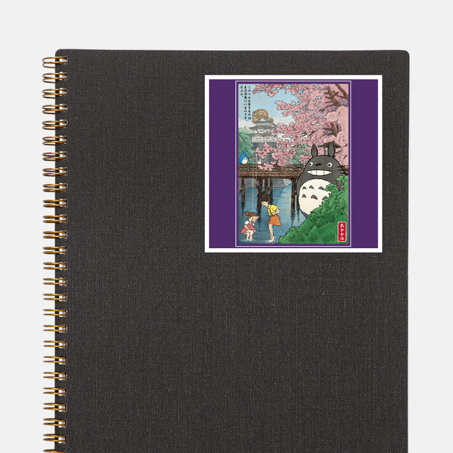 Castles And Cherry Blossoms-None-Glossy-Sticker-DrMonekers
