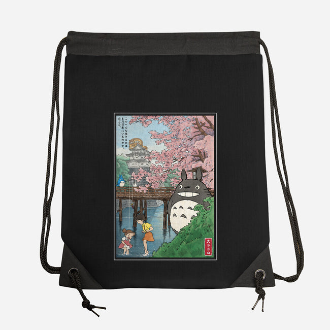 Castles And Cherry Blossoms-None-Drawstring-Bag-DrMonekers