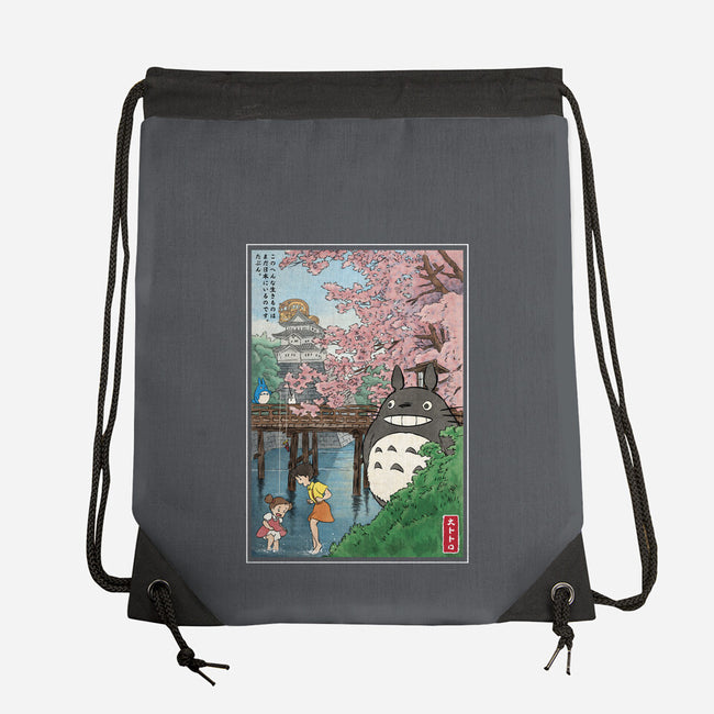 Castles And Cherry Blossoms-None-Drawstring-Bag-DrMonekers