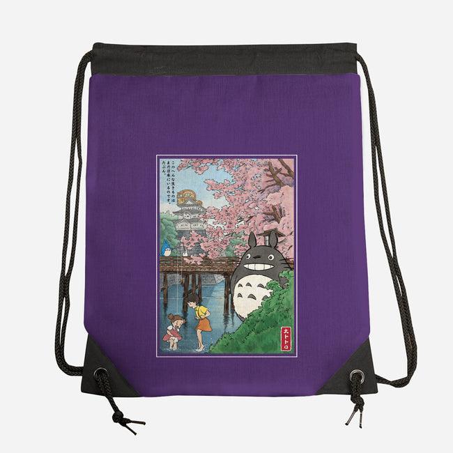 Castles And Cherry Blossoms-None-Drawstring-Bag-DrMonekers