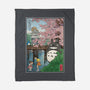Castles And Cherry Blossoms-None-Fleece-Blanket-DrMonekers