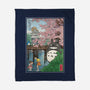 Castles And Cherry Blossoms-None-Fleece-Blanket-DrMonekers