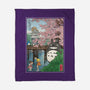Castles And Cherry Blossoms-None-Fleece-Blanket-DrMonekers