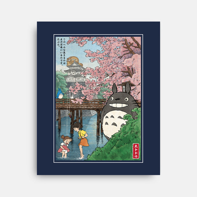 Castles And Cherry Blossoms-None-Stretched-Canvas-DrMonekers