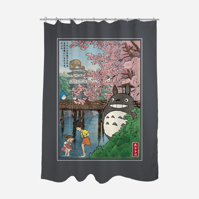 Castles And Cherry Blossoms-None-Polyester-Shower Curtain-DrMonekers